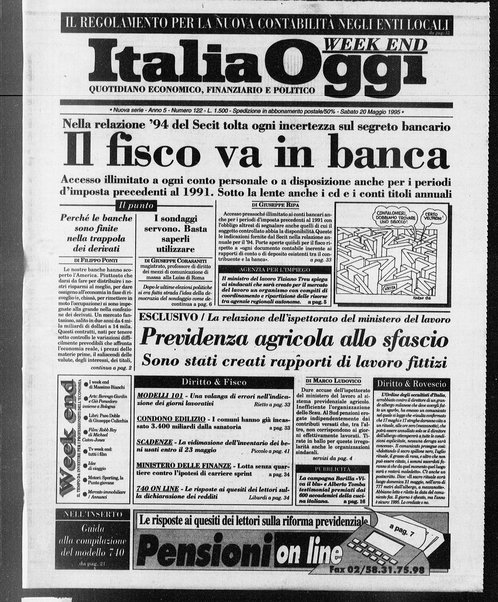 Italia oggi : quotidiano di economia finanza e politica